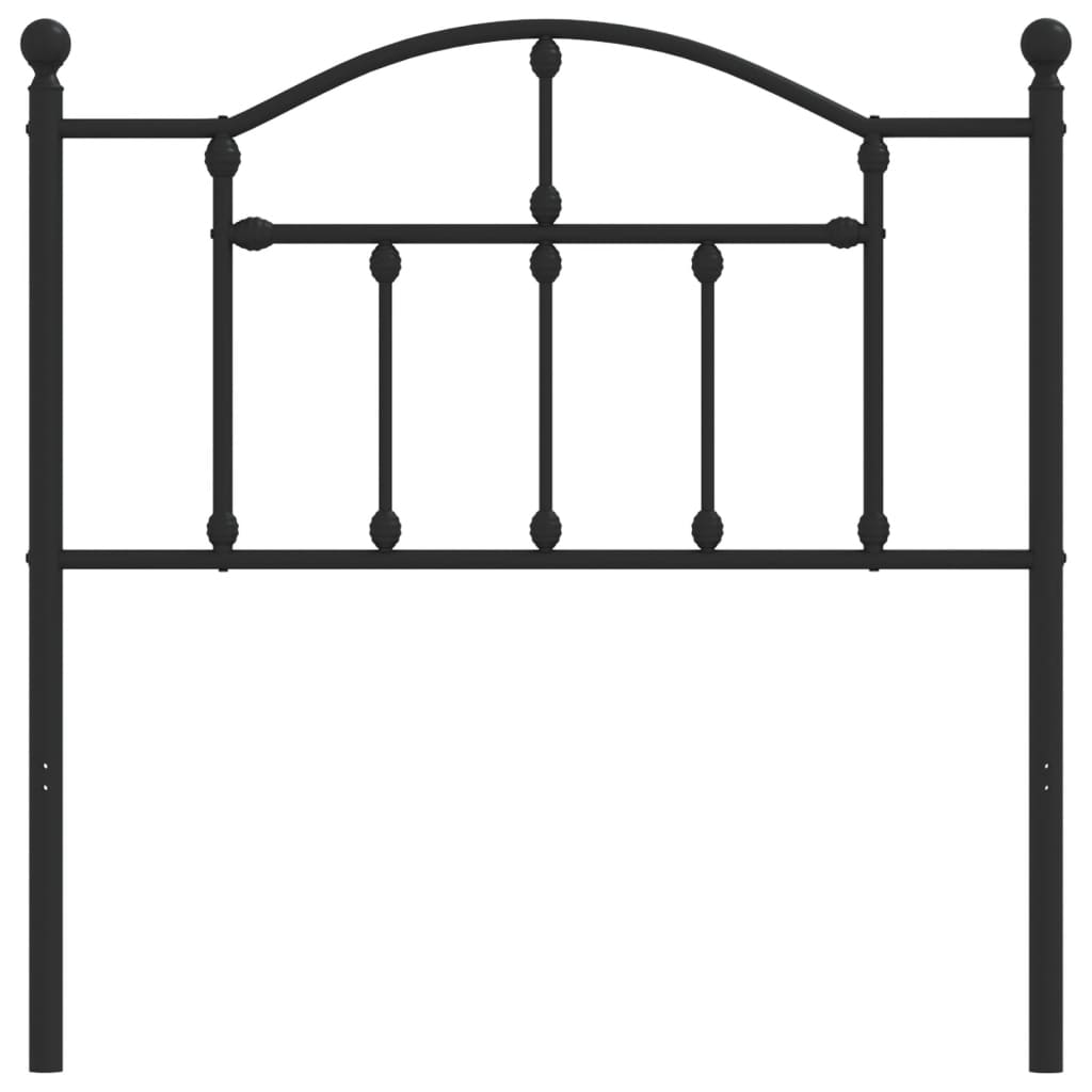 Cabeceira de cama 90 cm metal preto