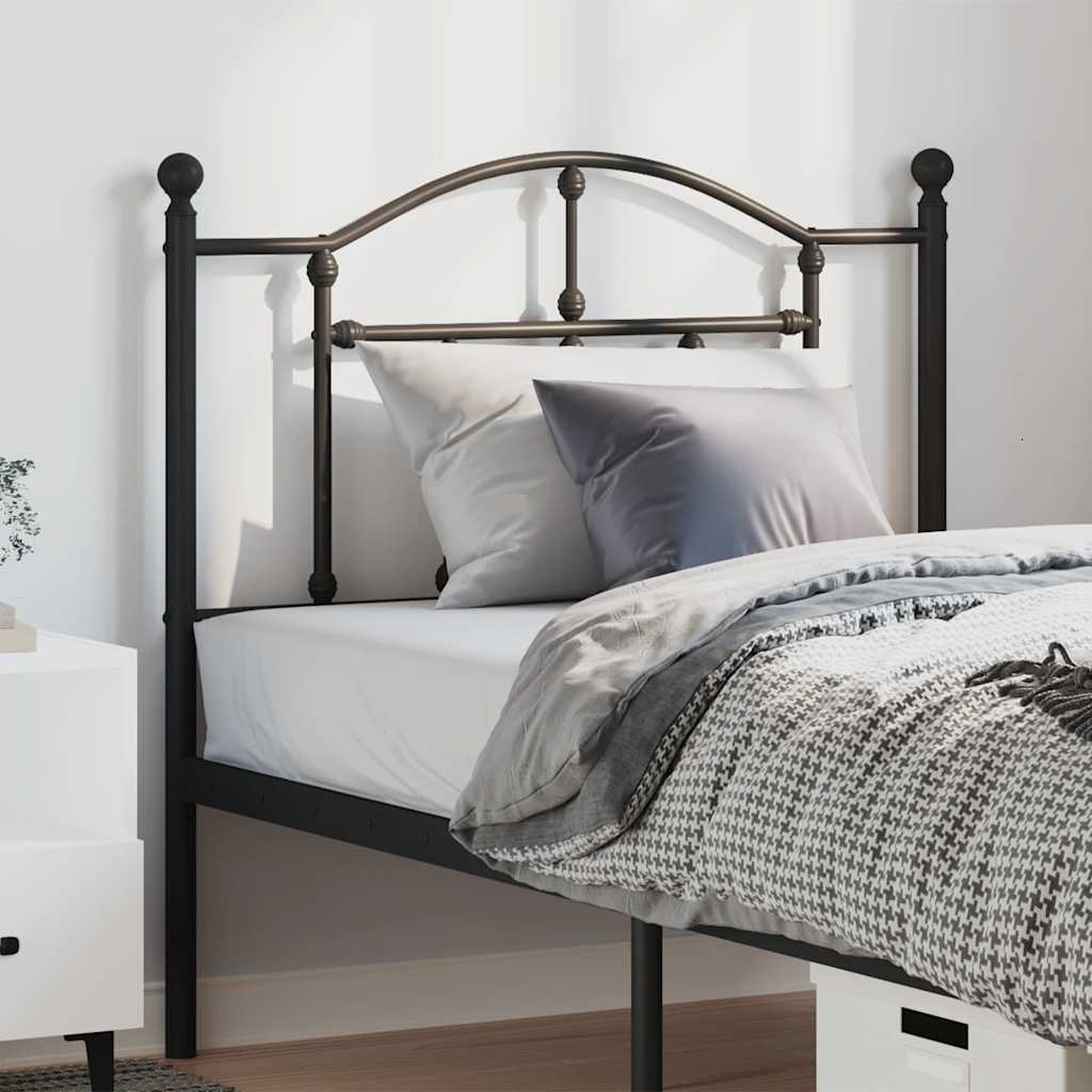 Cabeceira de cama 100 cm metal preto