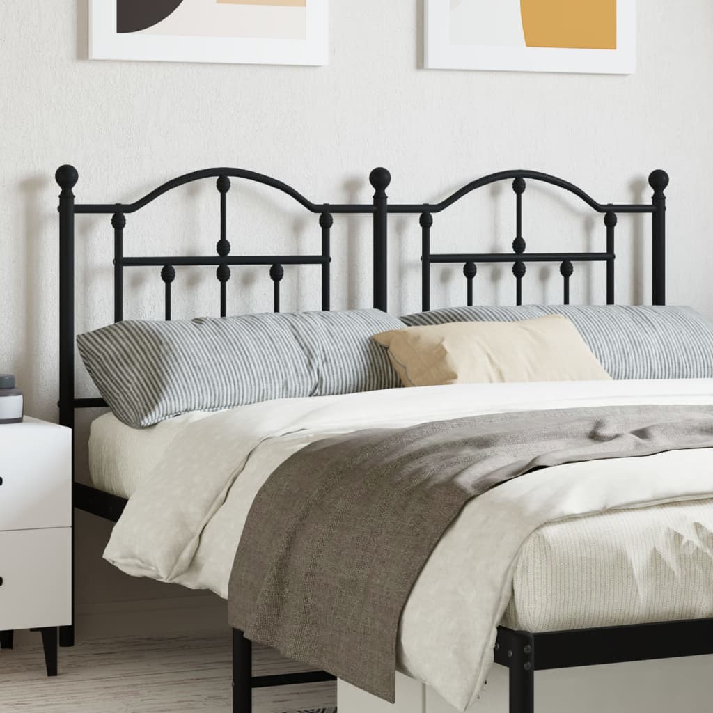 Cabeceira de cama 140 cm metal preto