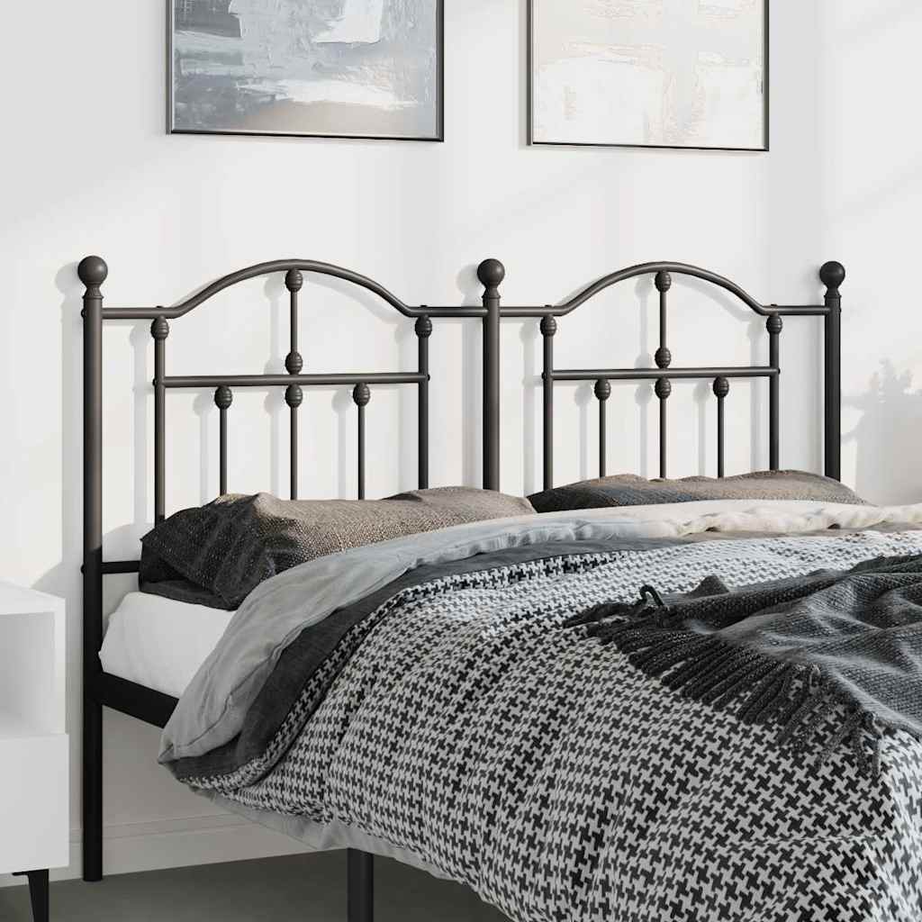 Cabeceira de cama 150 cm metal preto