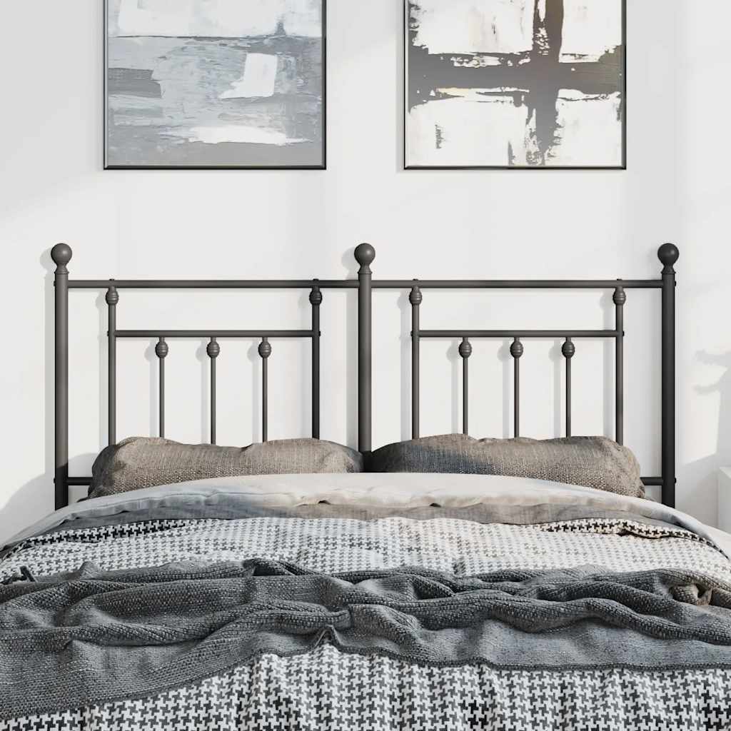 Cabeceira de cama 135 cm metal preto