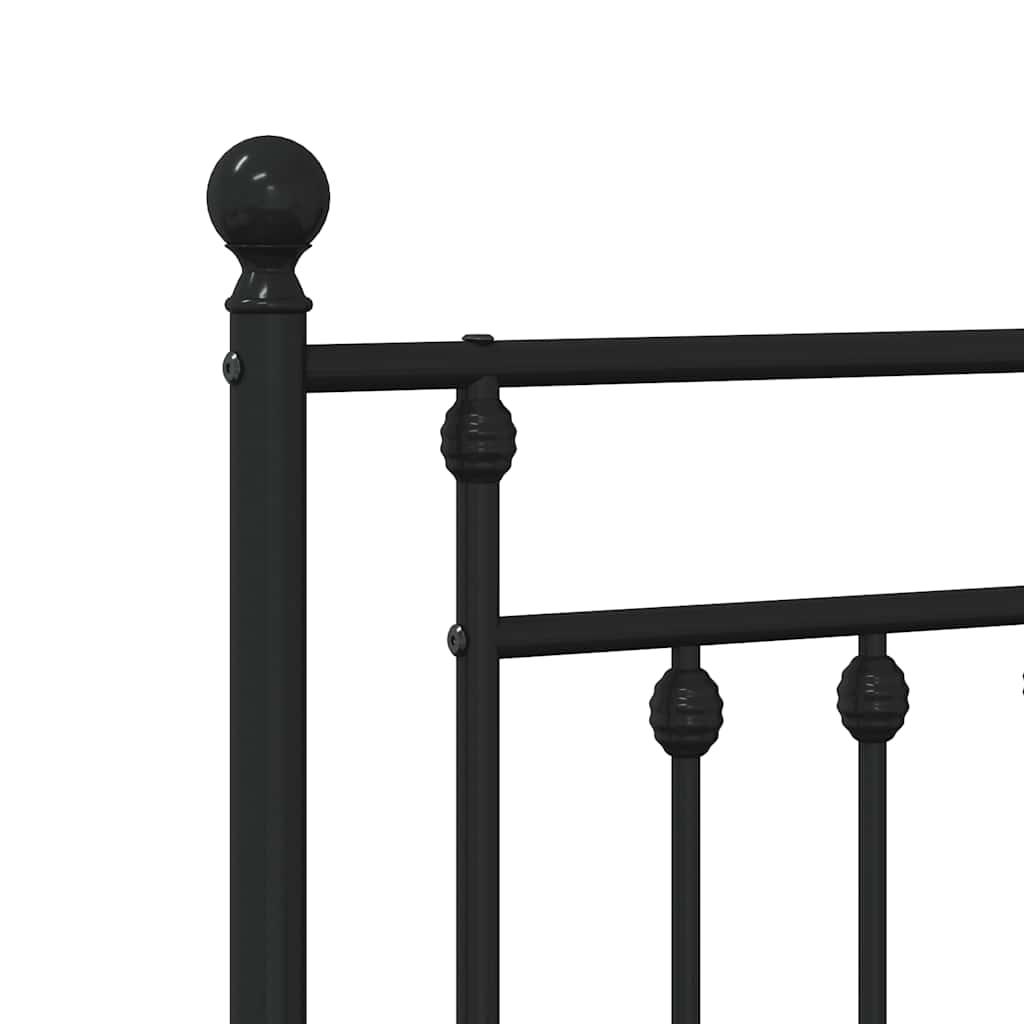 Cabeceira de cama 135 cm metal preto