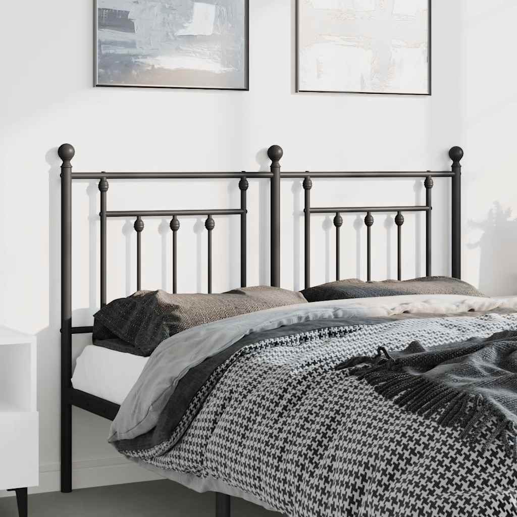 Cabeceira de cama 135 cm metal preto