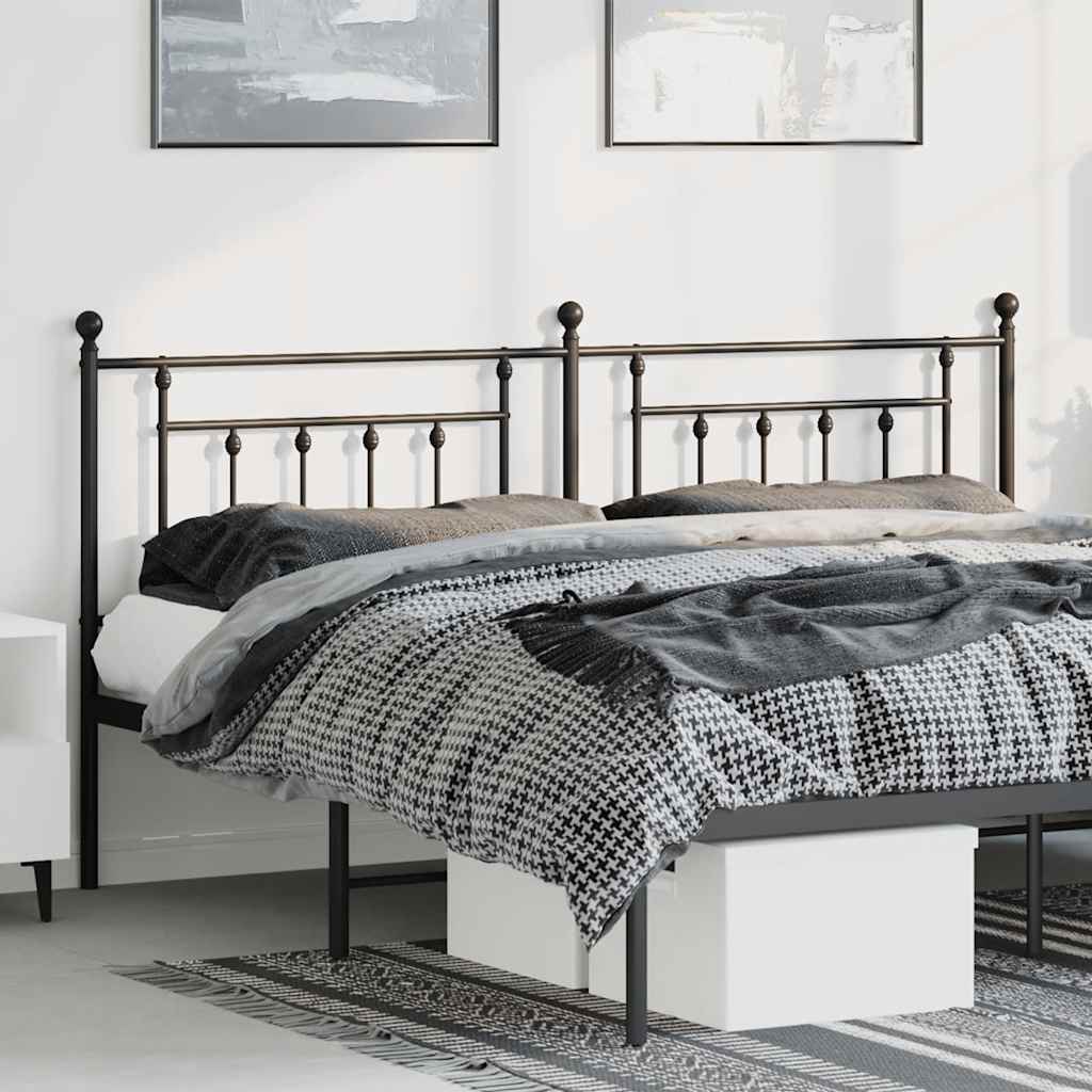 Cabeceira de cama 180 cm metal preto
