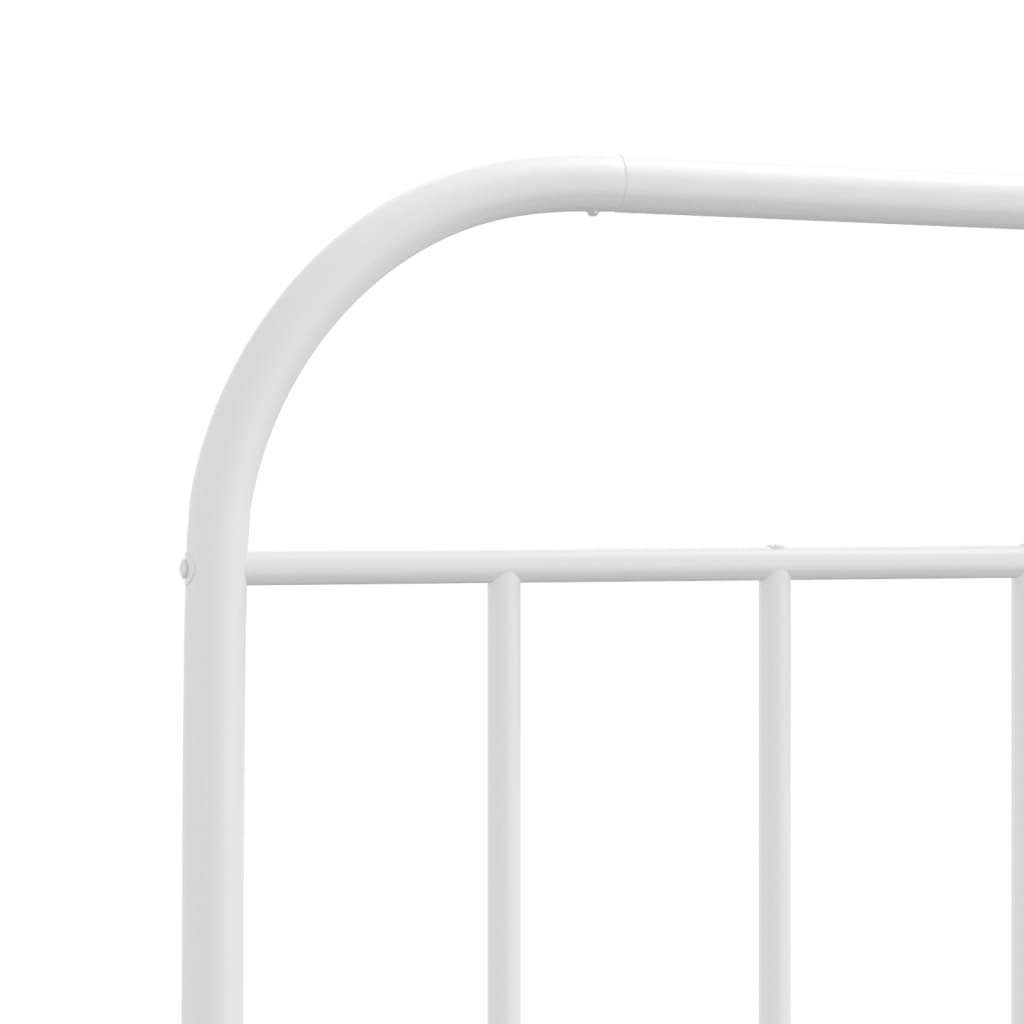 Estrutura de cama sem colchão com cabeceira 75x190 cm branco
