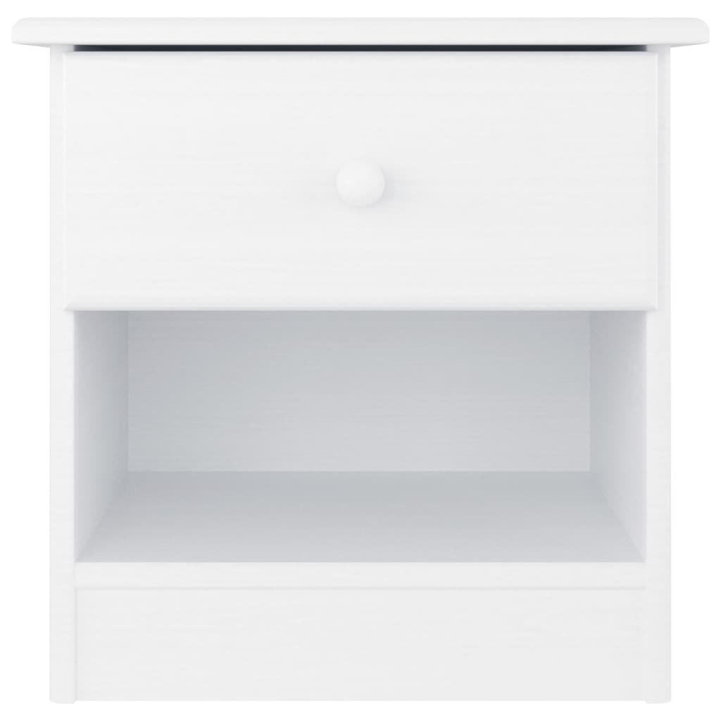 Mesa de cabeceira ALTA 41x35x41 cm pinho maciço branco