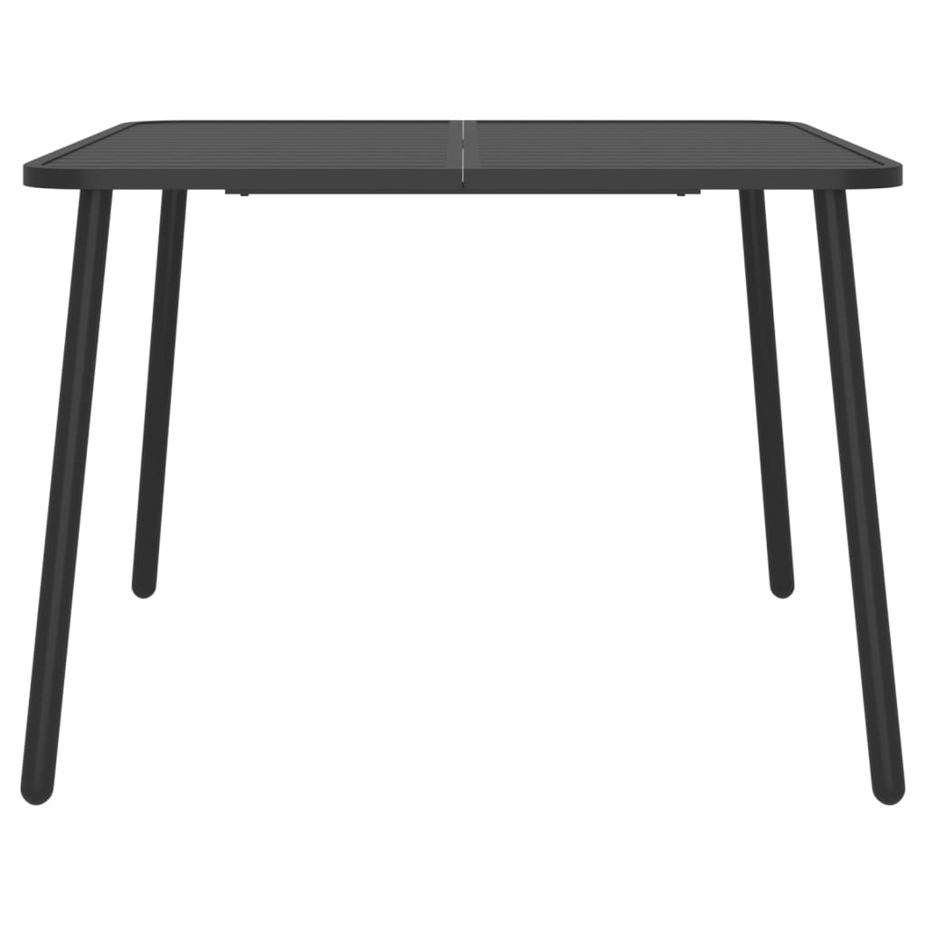 5 pcs conjunto de jantar para jardim aço antracite