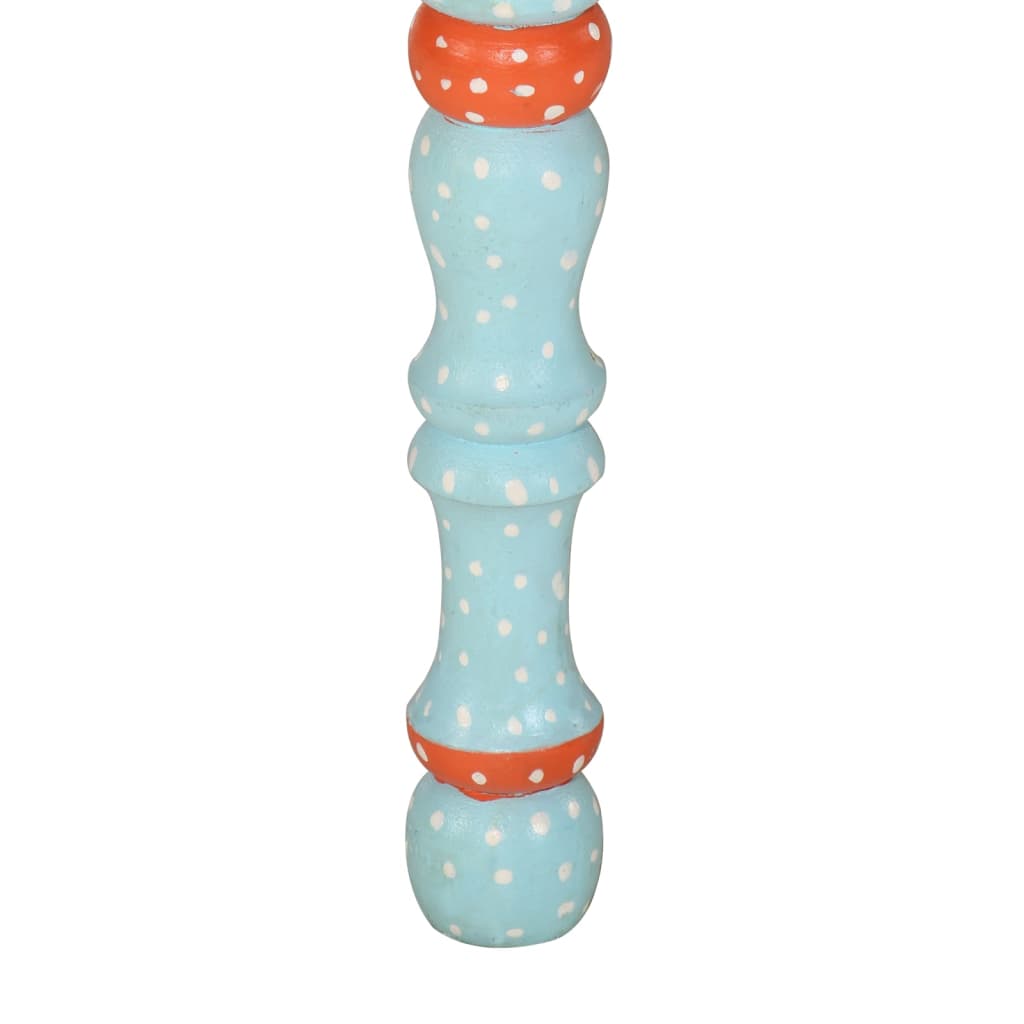 Mesa de centro pintada à mão mangueira maciça azul