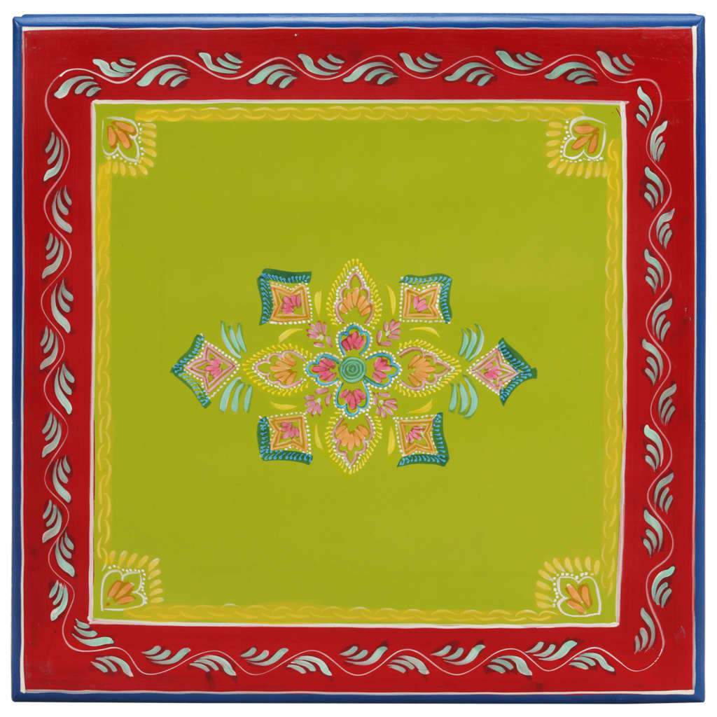 Mesa de centro pintada à mão mangueira maciça verde