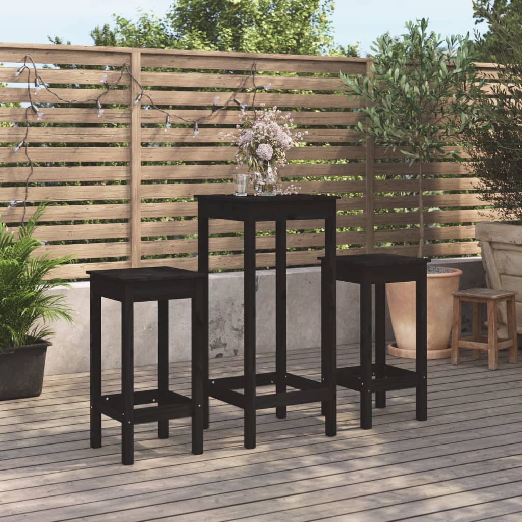 5 pcs conjunto de bar pinho maciço branco