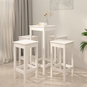 5 pcs conjunto de bar pinho maciço branco