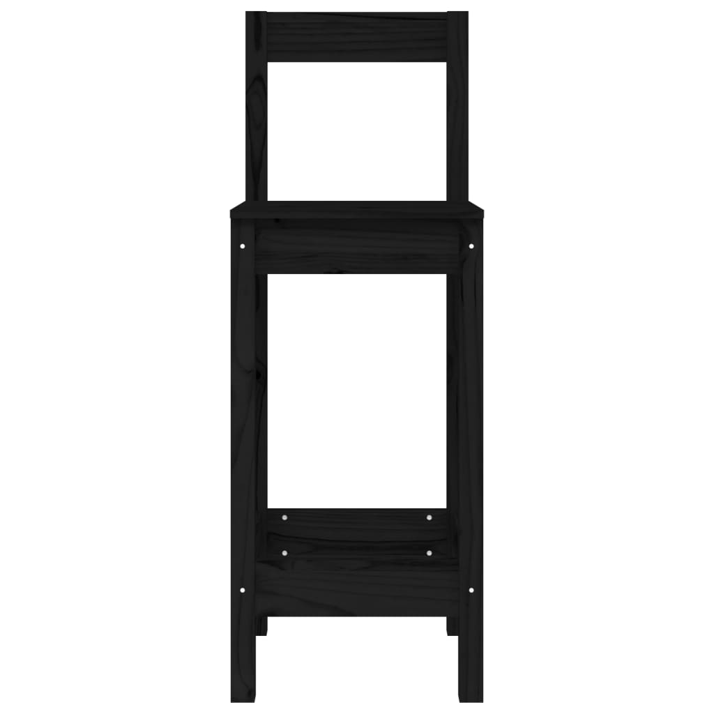 3 pcs conjunto de bar pinho maciço cinza