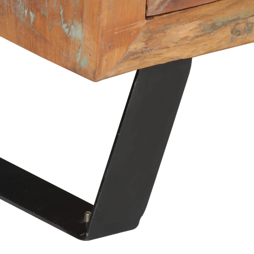 Móvel de TV 112x30x45 cm madeira recuperada maciça