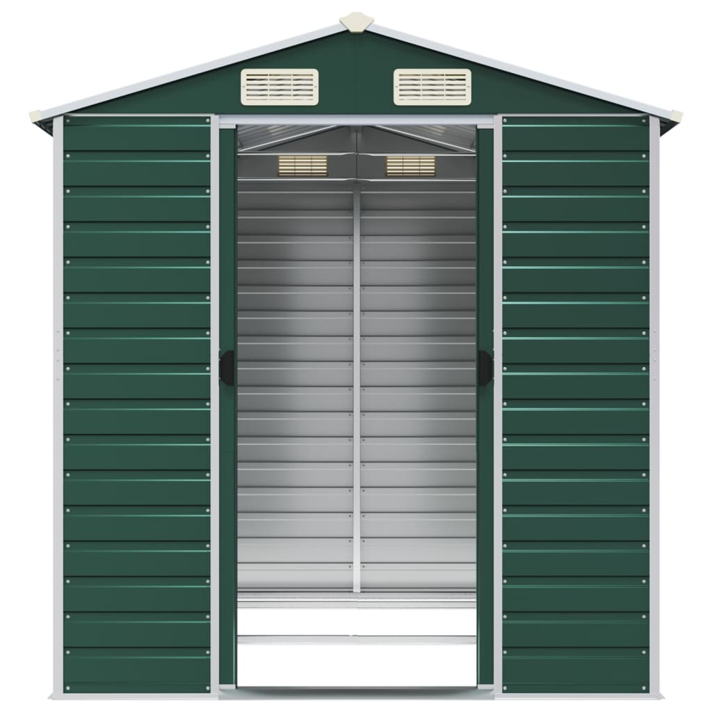 Abrigo de jardim verde 191x215x198 cm aço galvanizado