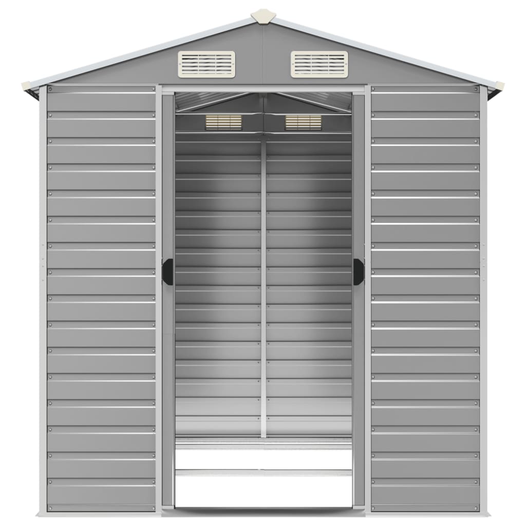 Abrigo de jardim cinza claro 191x215x198 cm aço galvanizado