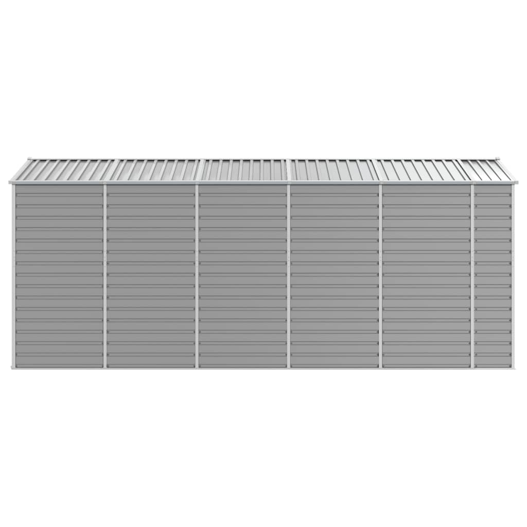 Abrigo de jardim cinza claro 191x470x198 cm aço galvanizado