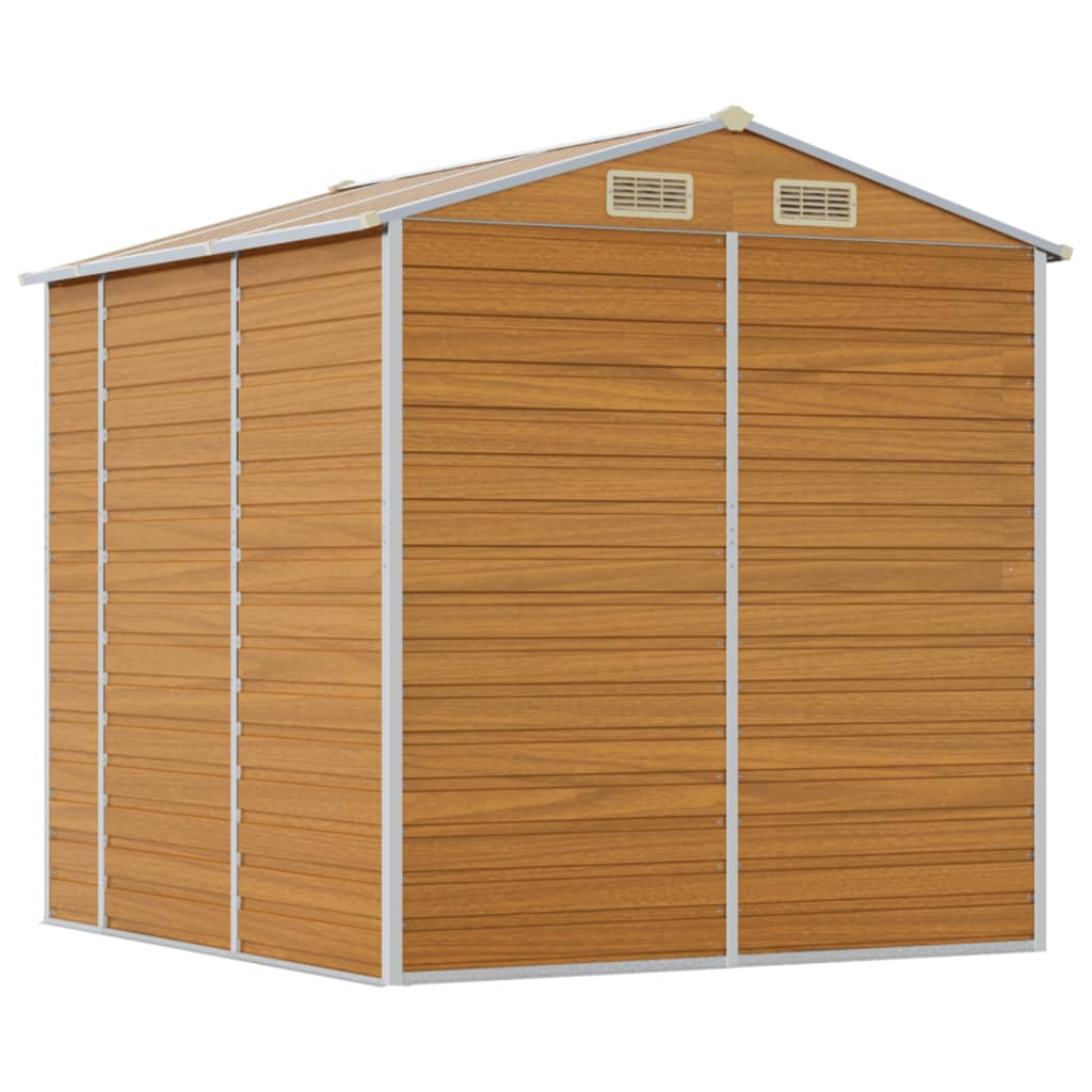 Abrigo de jardim castanho claro 191x215x198 cm aço galvanizado