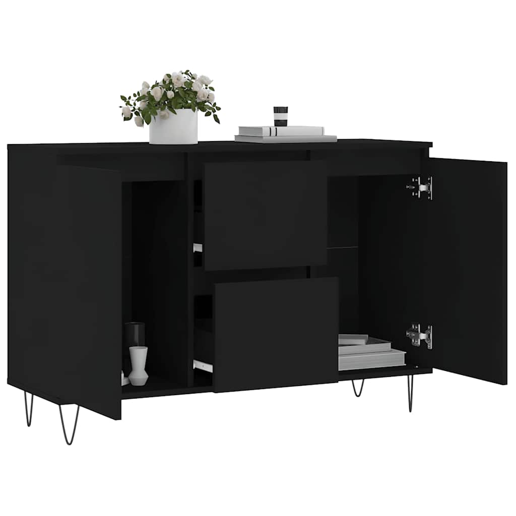 Aparador 101,5x35x70 cm derivados de madeira preto