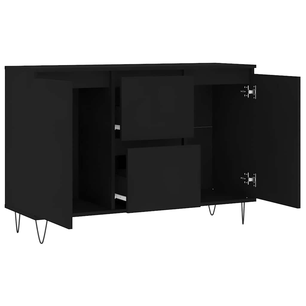 Aparador 101,5x35x70 cm derivados de madeira preto
