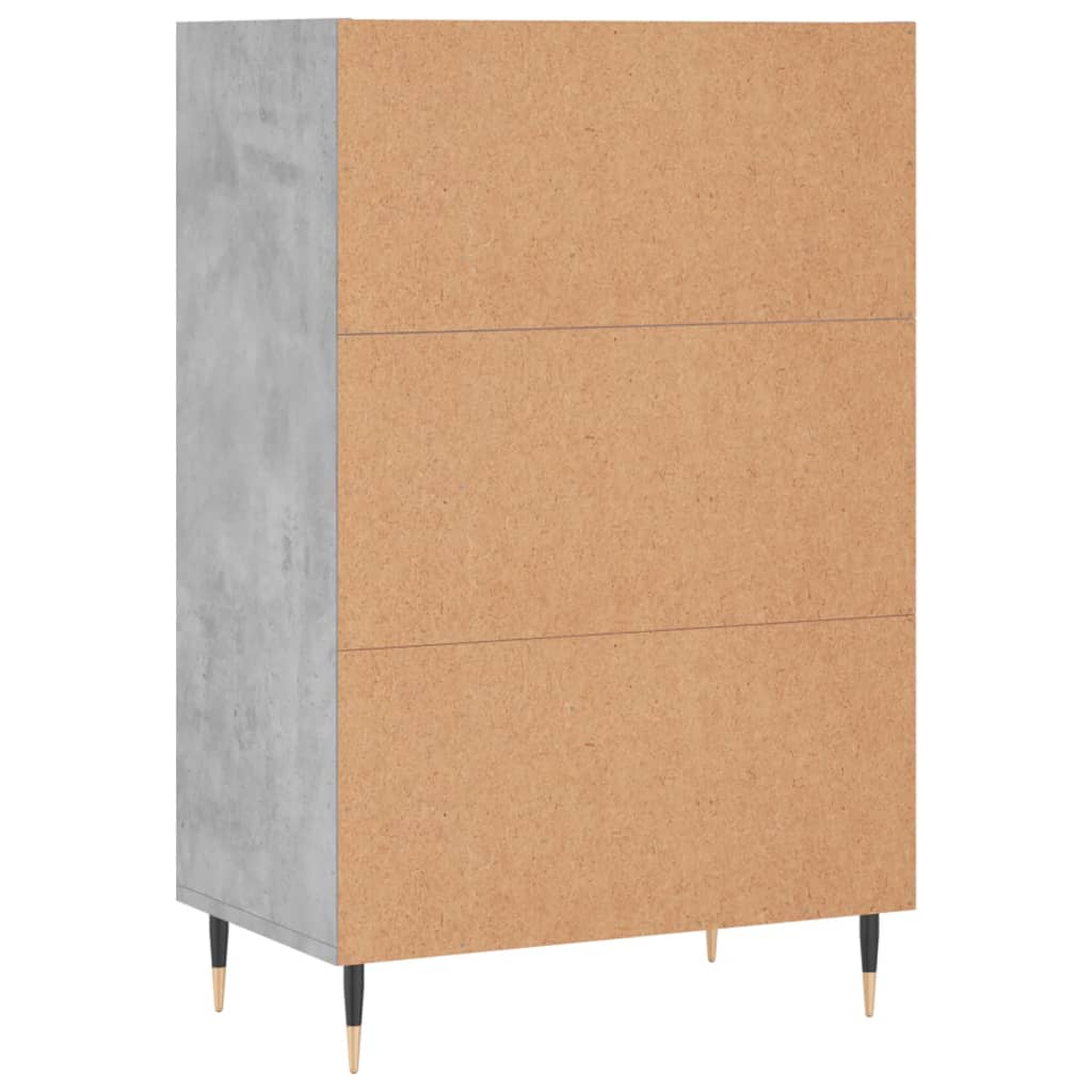 Aparador alto 57x35x90 cm derivados de madeira cinza cimento