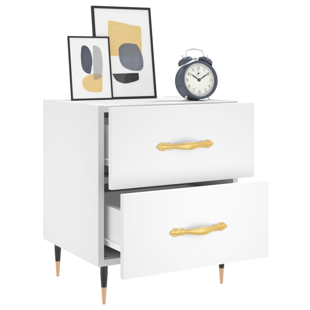 Mesa de cabeceira 40x35x47,5 cm derivados de madeira branco
