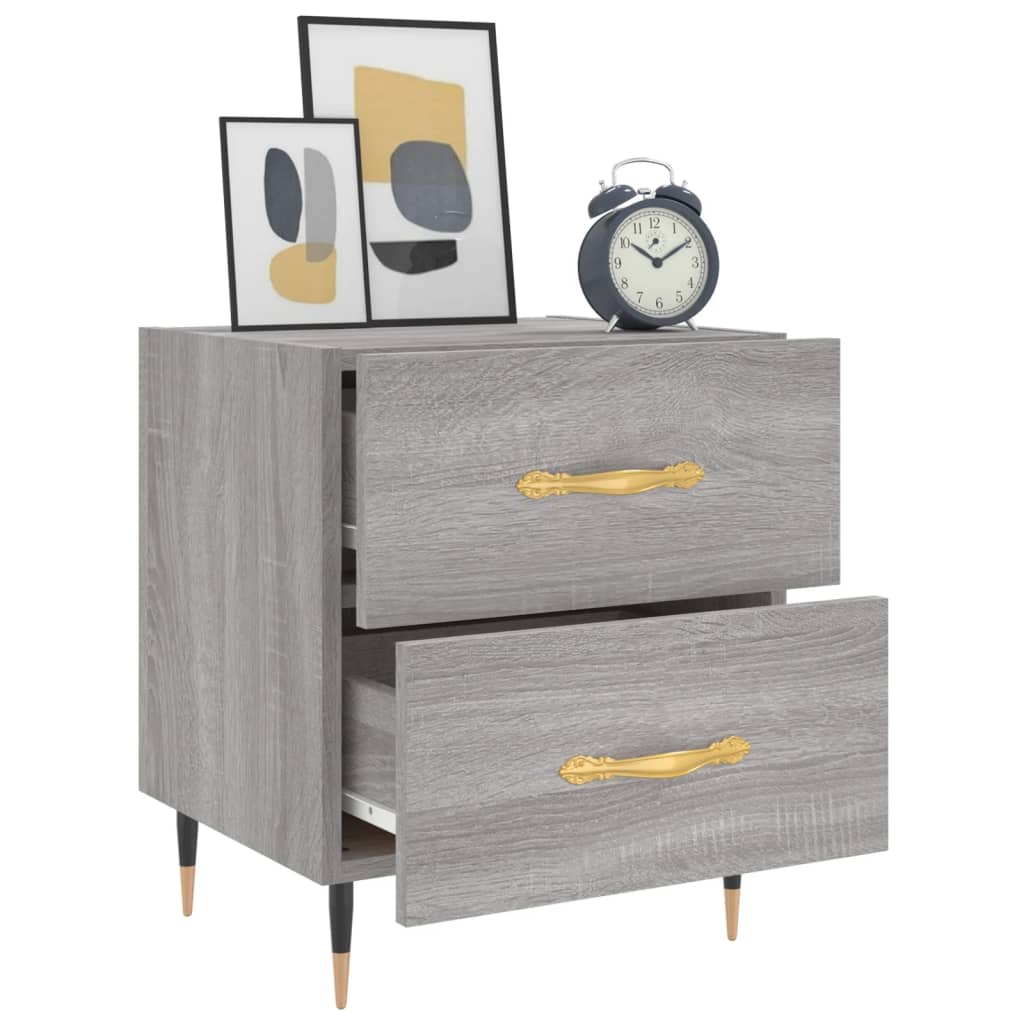 Mesa cabeceira 40x35x47,5 cm derivados madeira sonoma cinza