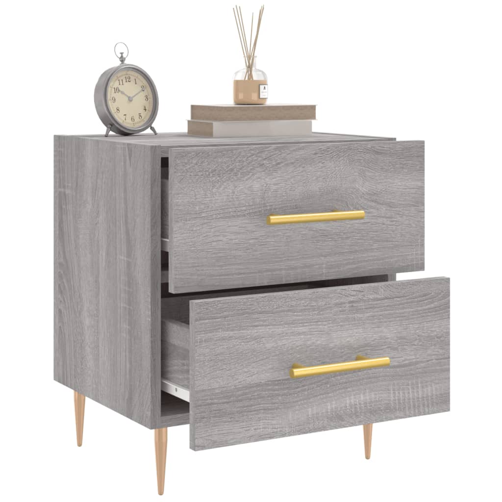 Mesa cabeceira 40x35x47,5 cm derivados madeira sonoma cinza
