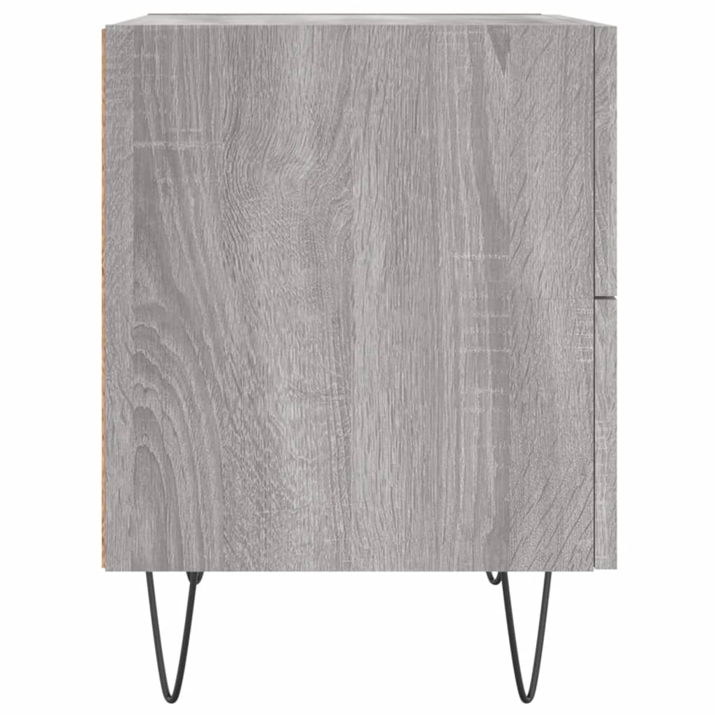 Mesas de cabeceira 2 pcs derivados de madeira sonoma cinza