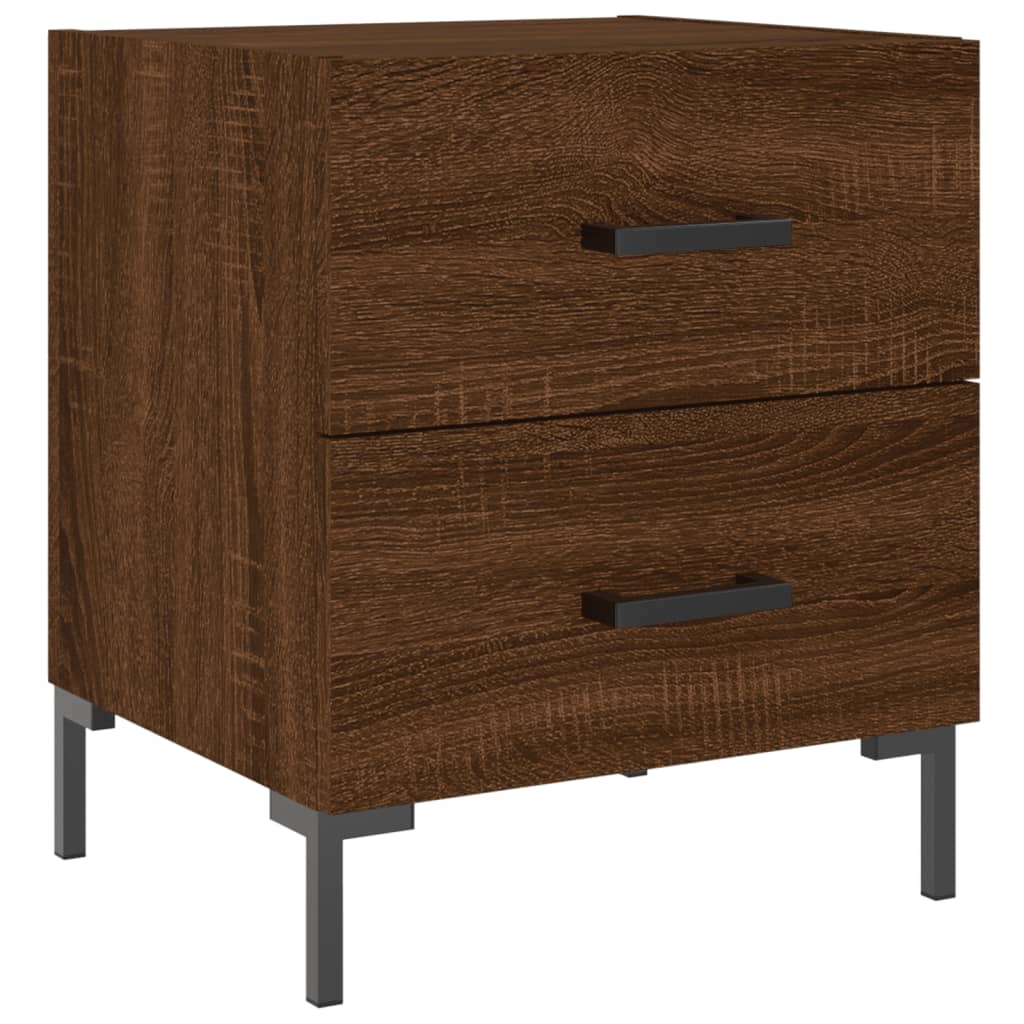 Mesa de cabeceira 2 pcs derivados de madeira carvalho castanho