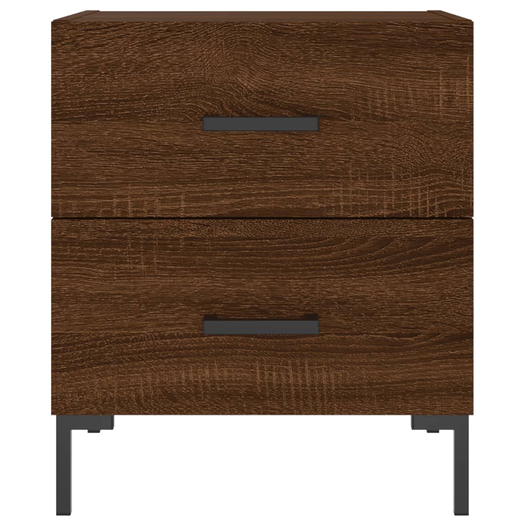 Mesa de cabeceira 2 pcs derivados de madeira carvalho castanho