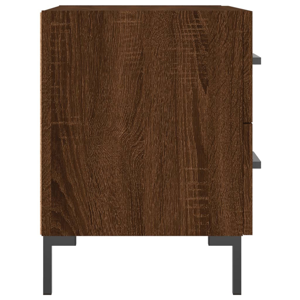 Mesa de cabeceira 2 pcs derivados de madeira carvalho castanho