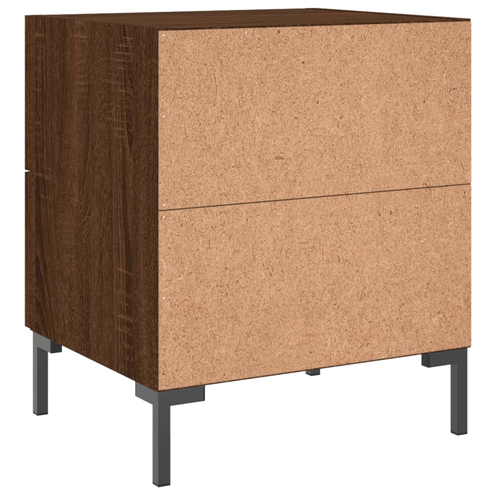 Mesa de cabeceira 2 pcs derivados de madeira carvalho castanho