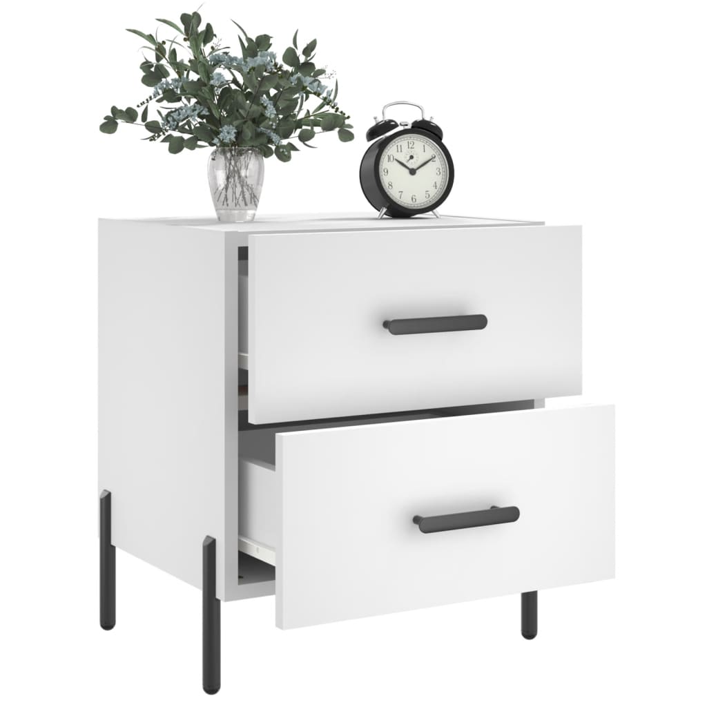 Mesa de cabeceira 40x35x47,5 cm derivados de madeira branco