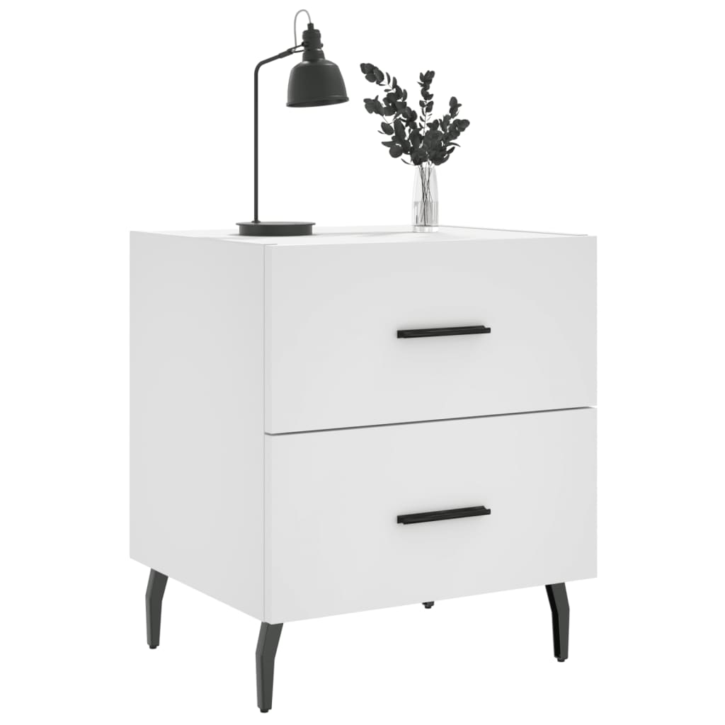 Mesa de cabeceira 40x35x47,5 cm derivados de madeira branco
