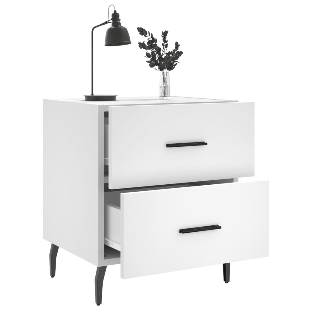 Mesa de cabeceira 40x35x47,5 cm derivados de madeira branco