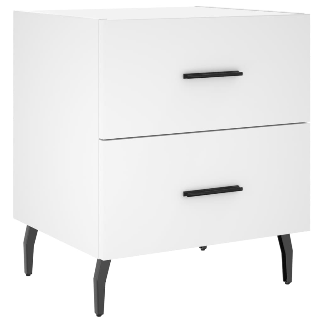 Mesas de cabeceira 2 pcs 40x35x47,5 cm deriv. de madeira branco