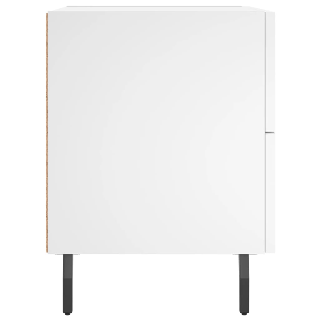 Mesas de cabeceira 2 pcs 40x35x47,5 cm deriv. de madeira branco