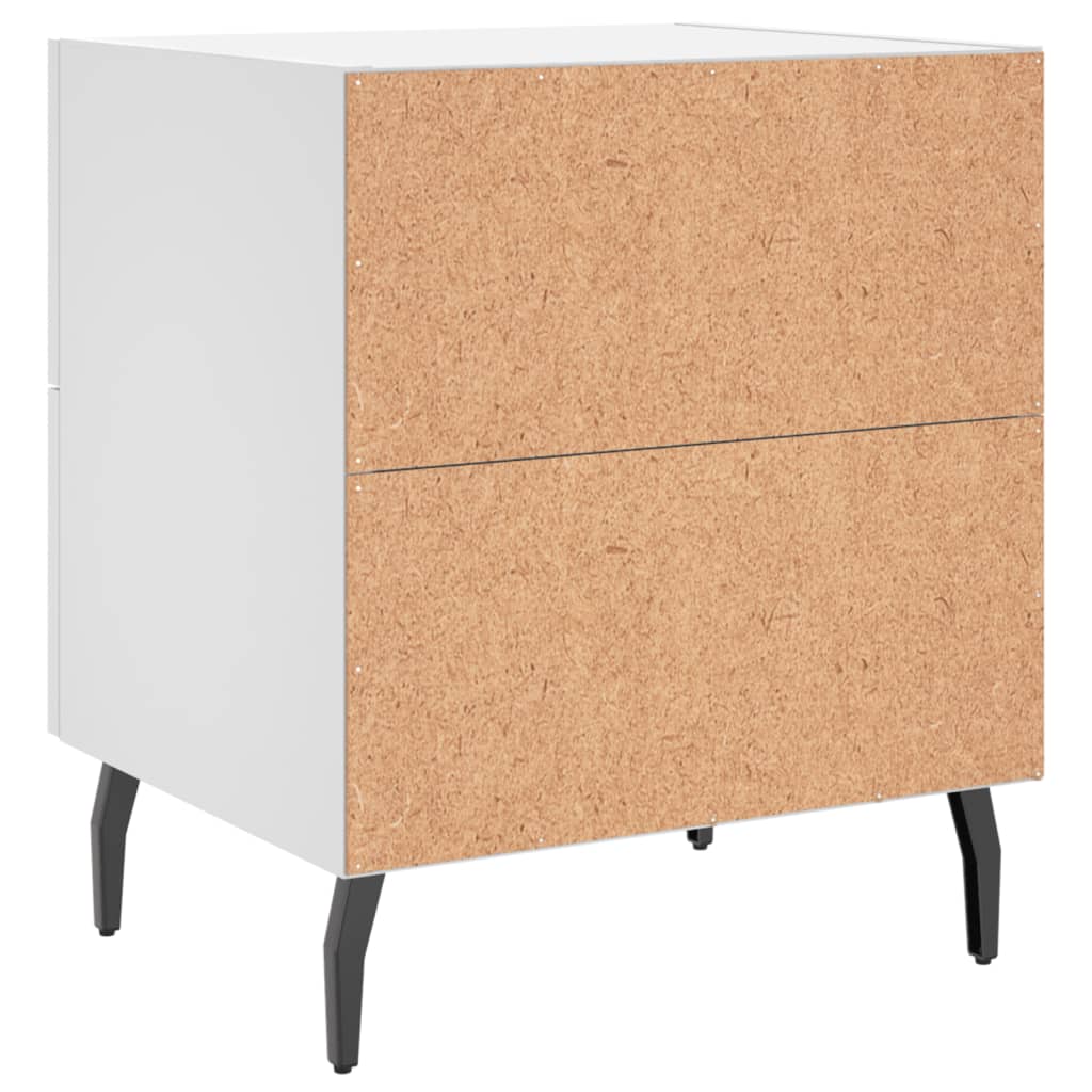 Mesas de cabeceira 2 pcs 40x35x47,5 cm deriv. de madeira branco