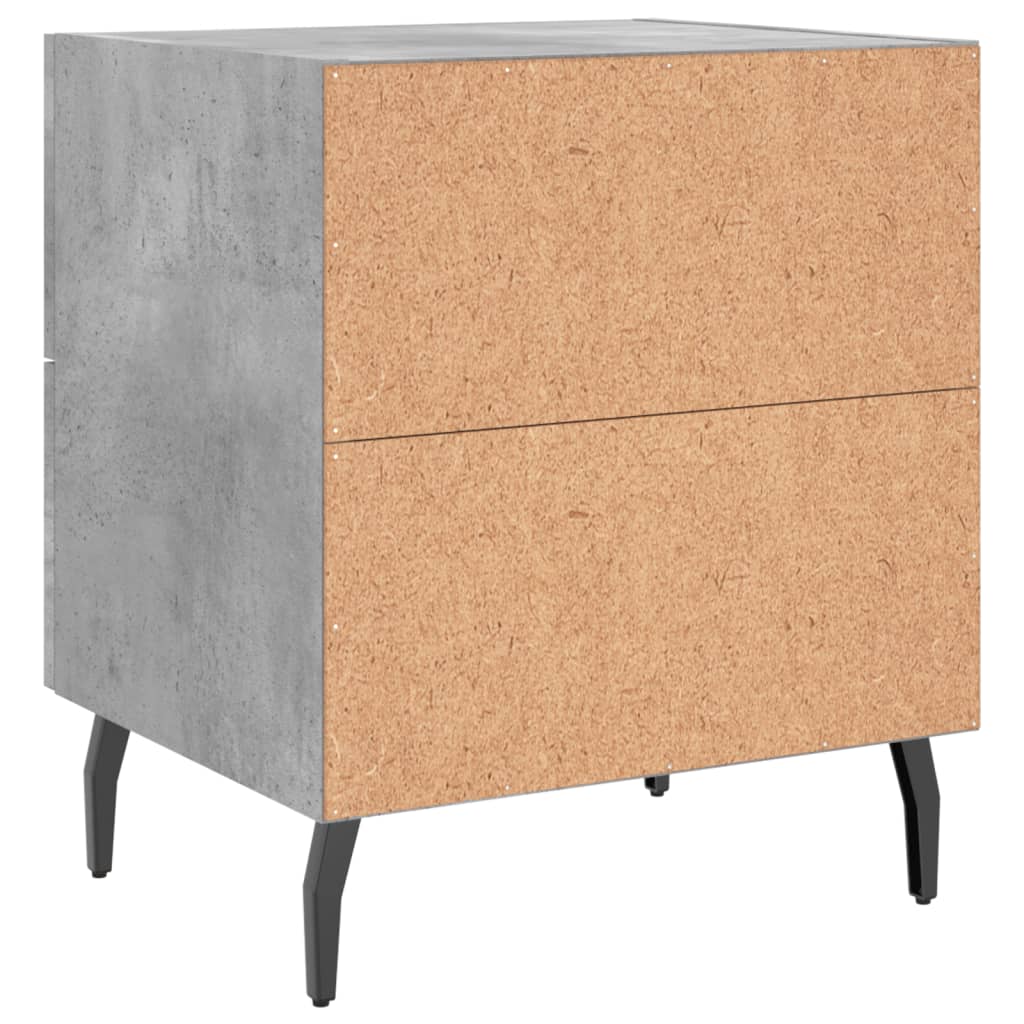 Mesa de cabeceira derivados de madeira cinza cimento