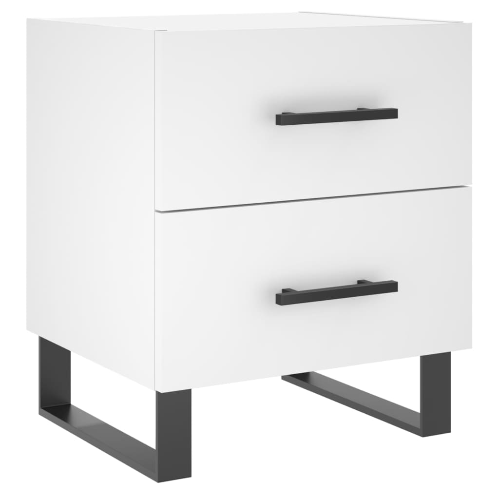 Mesas de cabeceira 2 pcs 40x35x47,5 cm deriv. de madeira branco