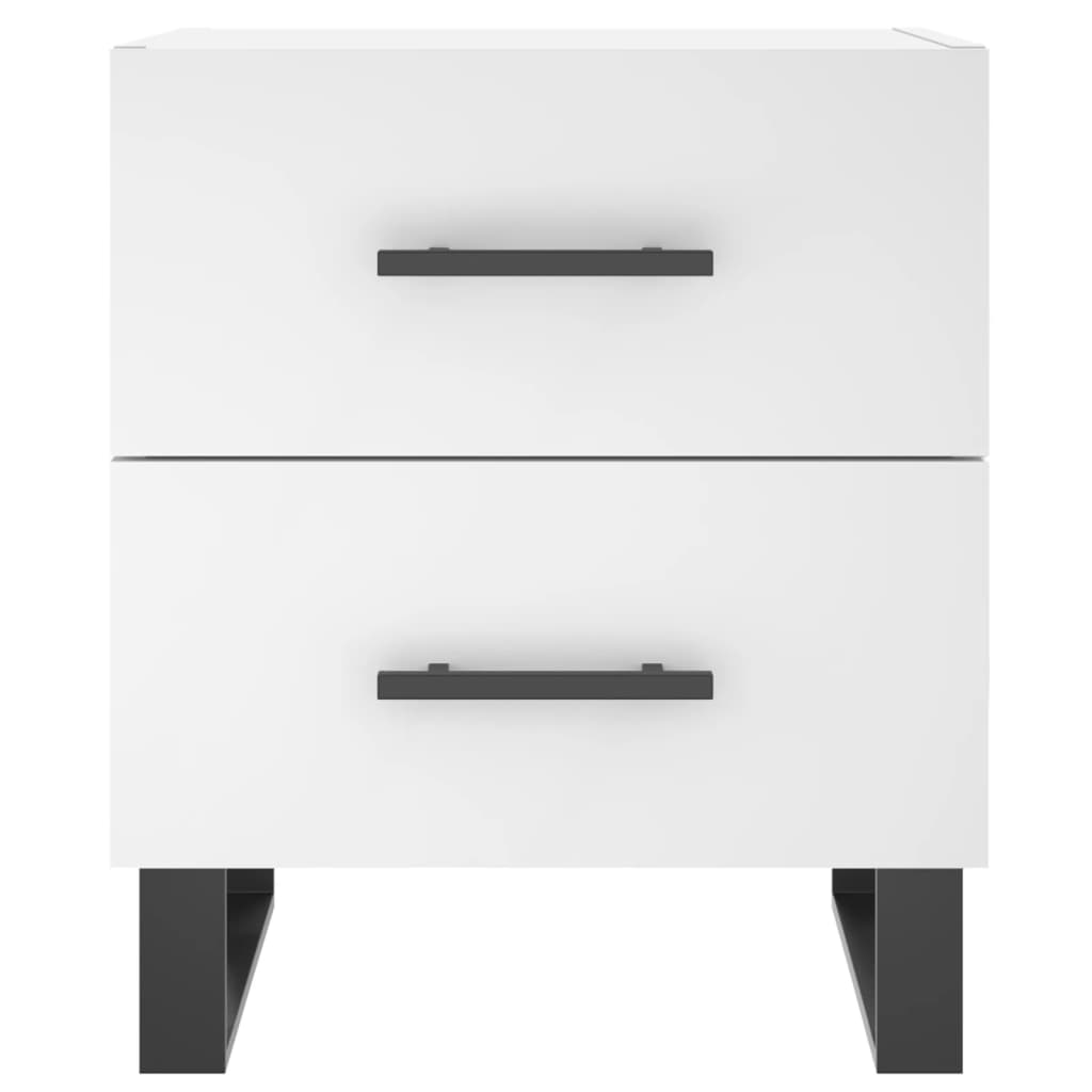 Mesas de cabeceira 2 pcs 40x35x47,5 cm deriv. de madeira branco