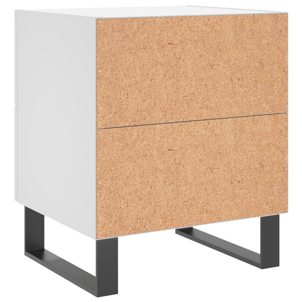 Mesas de cabeceira 2 pcs 40x35x47,5 cm deriv. de madeira branco