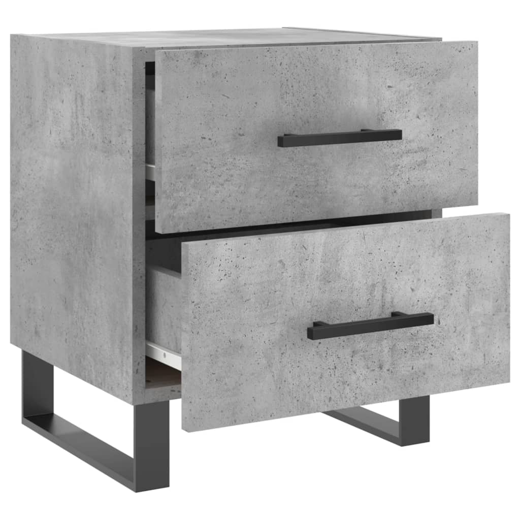 Mesa de cabeceira derivados de madeira cinza cimento