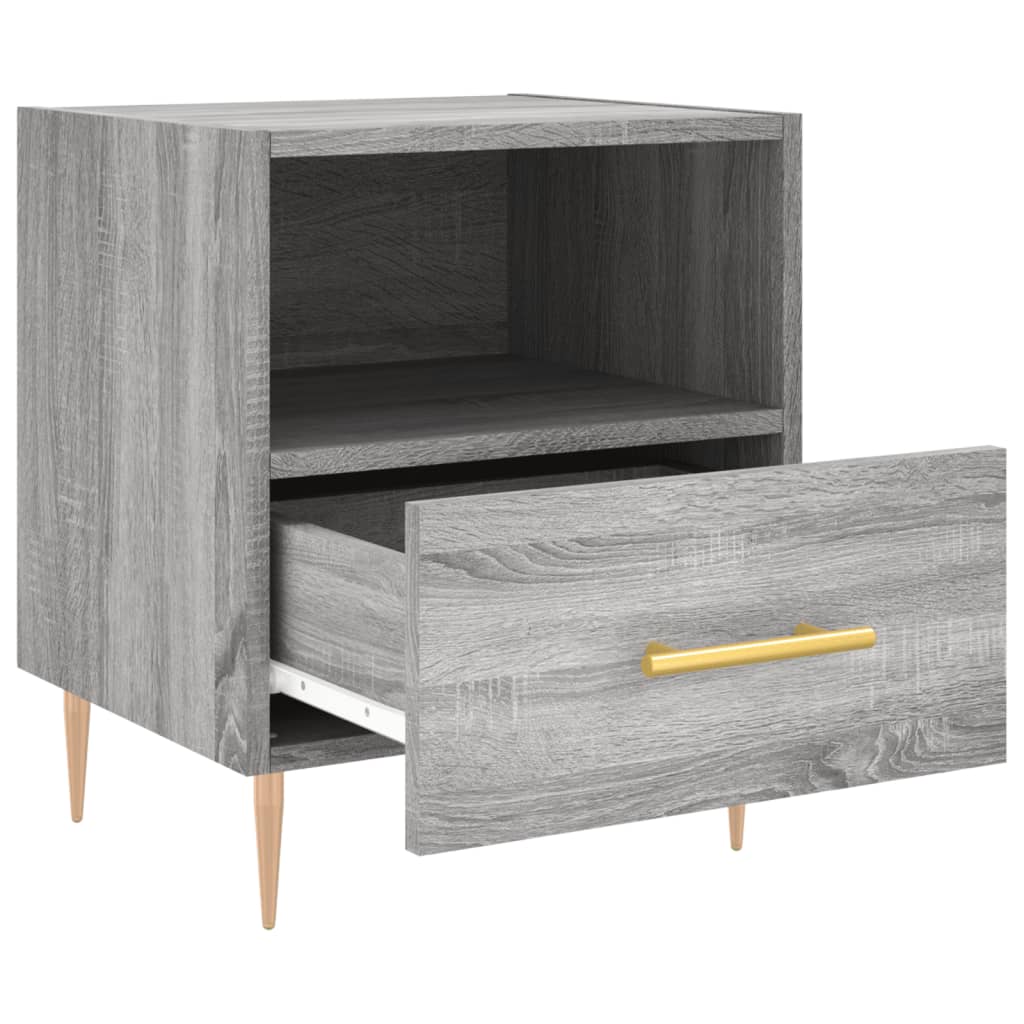 Mesa cabeceira 40x35x47,5 cm derivados madeira sonoma cinza