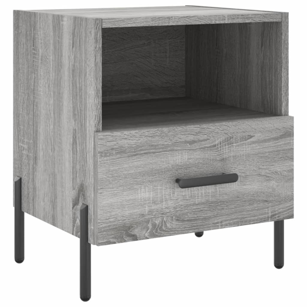 Mesas de cabeceira 2 pcs derivados de madeira sonoma cinza