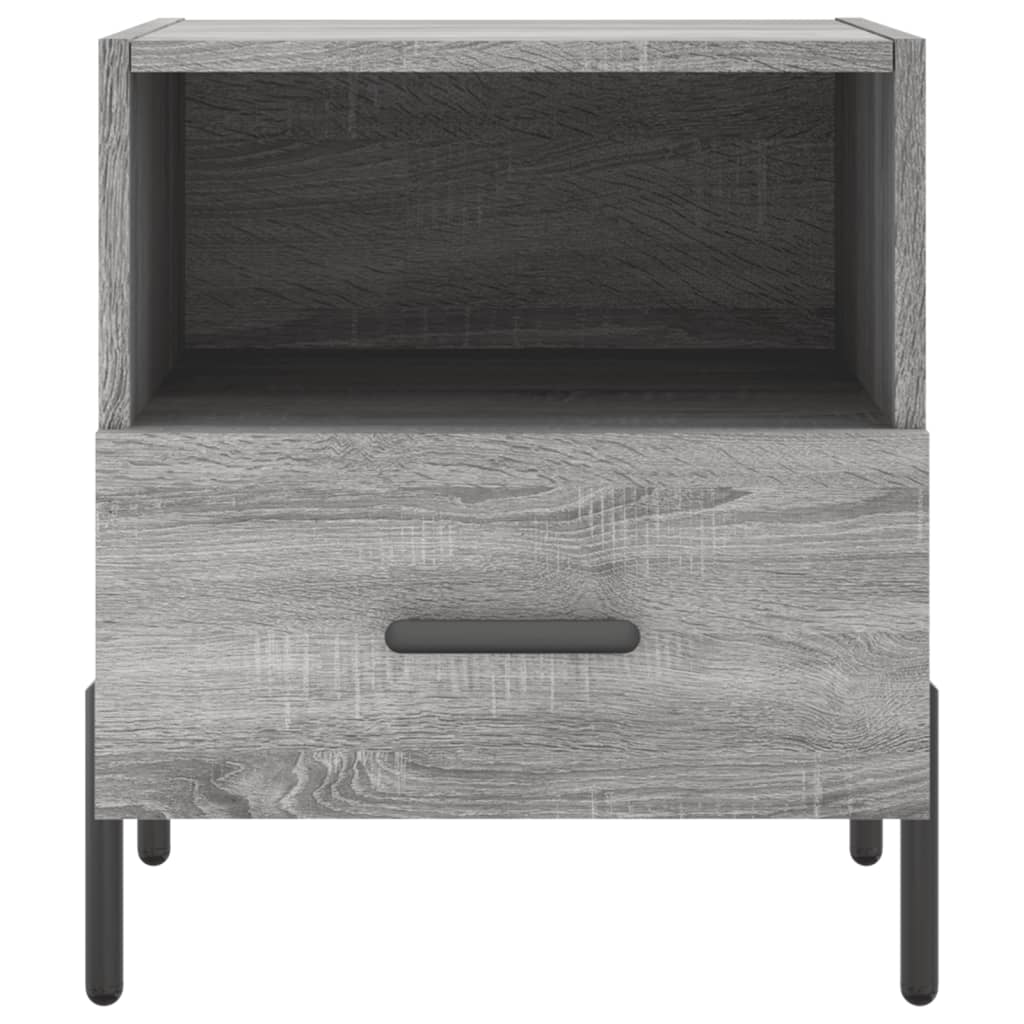 Mesas de cabeceira 2 pcs derivados de madeira sonoma cinza