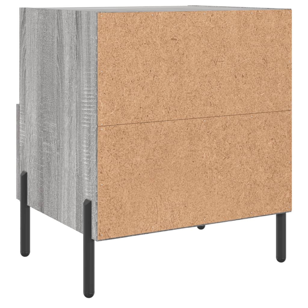 Mesas de cabeceira 2 pcs derivados de madeira sonoma cinza