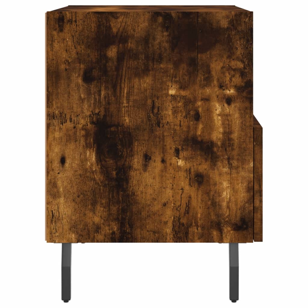 Mesa de cabeceira 2 pcs derivados de madeira carvalho fumado