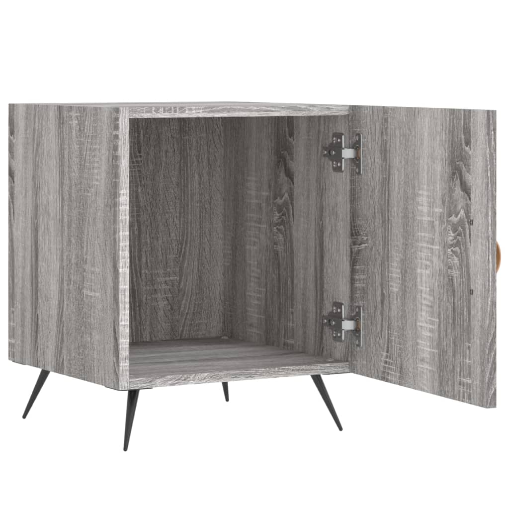 Mesa cabeceira 2pcs 40x40x50 cm madeira processada cinza sonoma