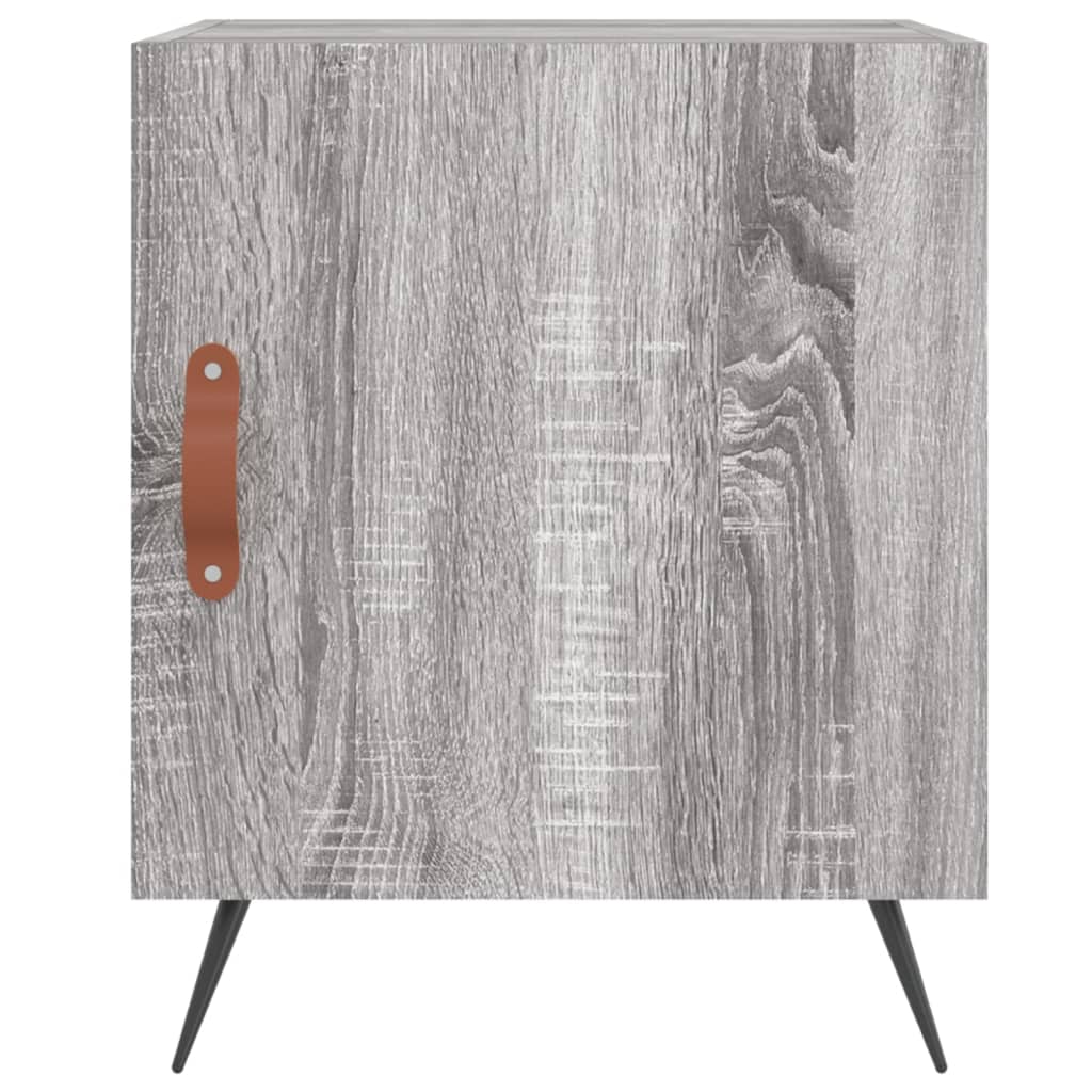 Mesa cabeceira 2pcs 40x40x50 cm madeira processada cinza sonoma